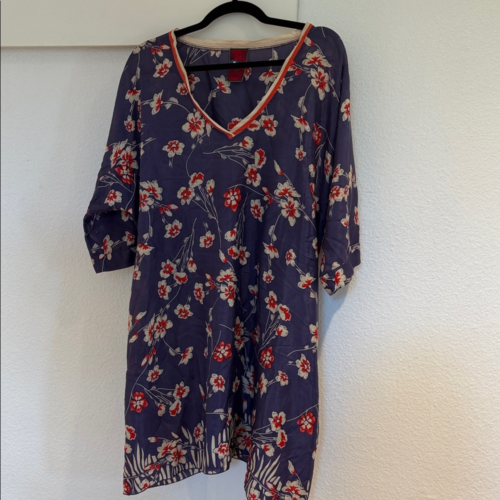 Johnny Was Purple Floral Tunic